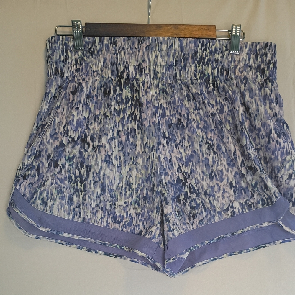 Womens Athleta Purple High-Rise Racer Shorts